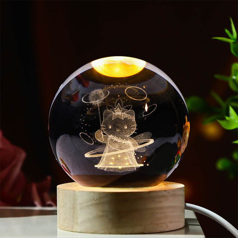 3D Glowing Crystal Ball